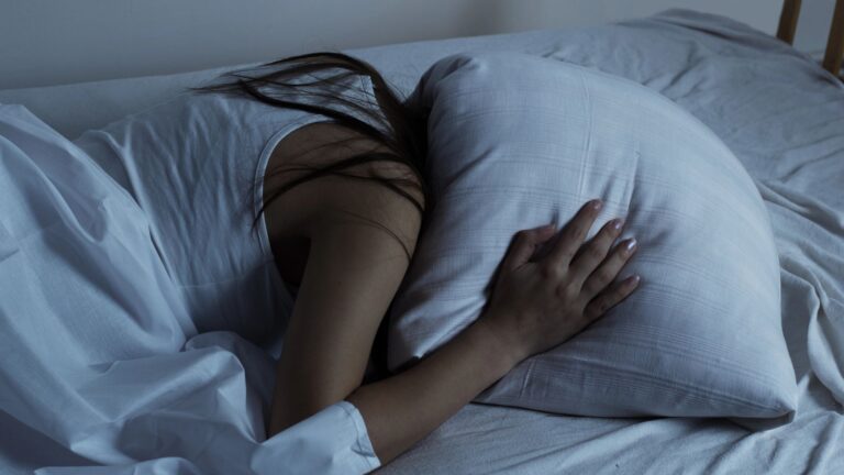 woman having a hard time sleeping