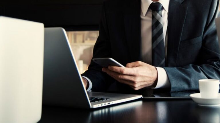company ceo using a laptop
